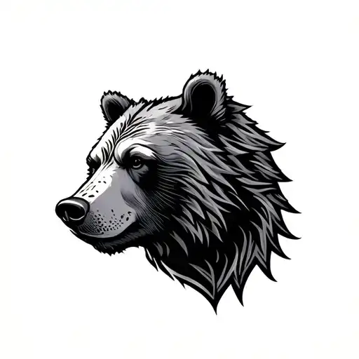 Nordic Bear Head Side Profile