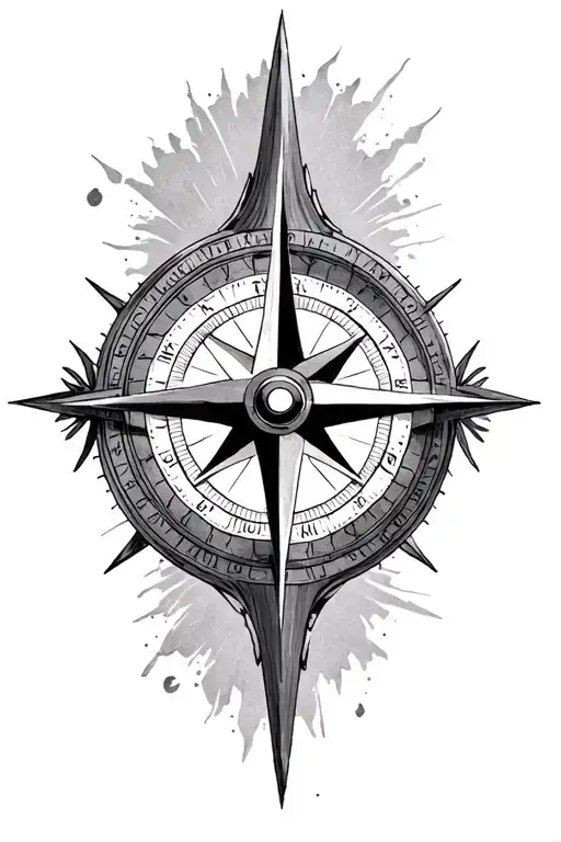 Compass Point By Point Drawing