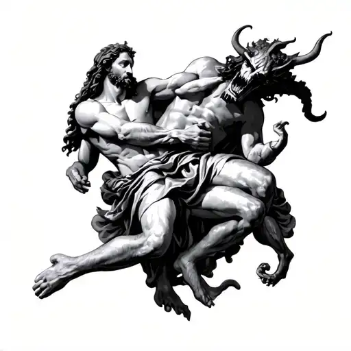 Jesus Defeating The Devil