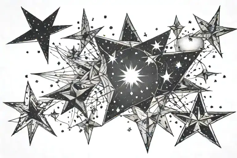 A Line Of Stars And Constellations And Stardust