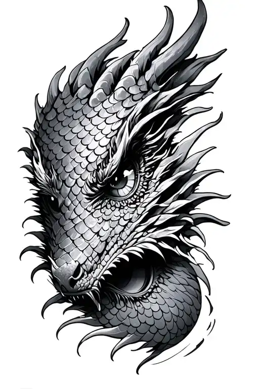 Dragon Scales From Eyes Looking