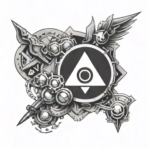 Design A Tattoo That Combines Gaming Symbols With Project Management Tools