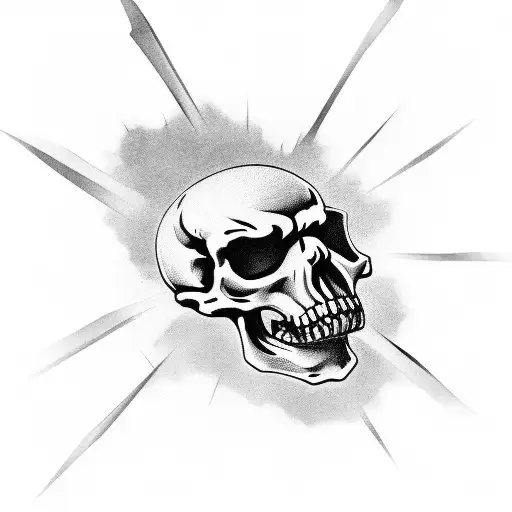 Grenade On A Skeleton Hand