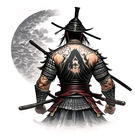 Back Tattoo Samurai