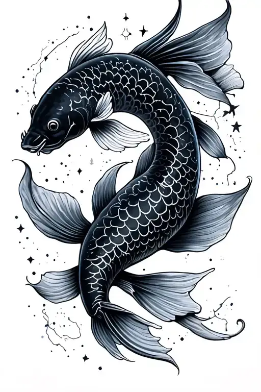Koi Fish In Saggitarius Star Constellation