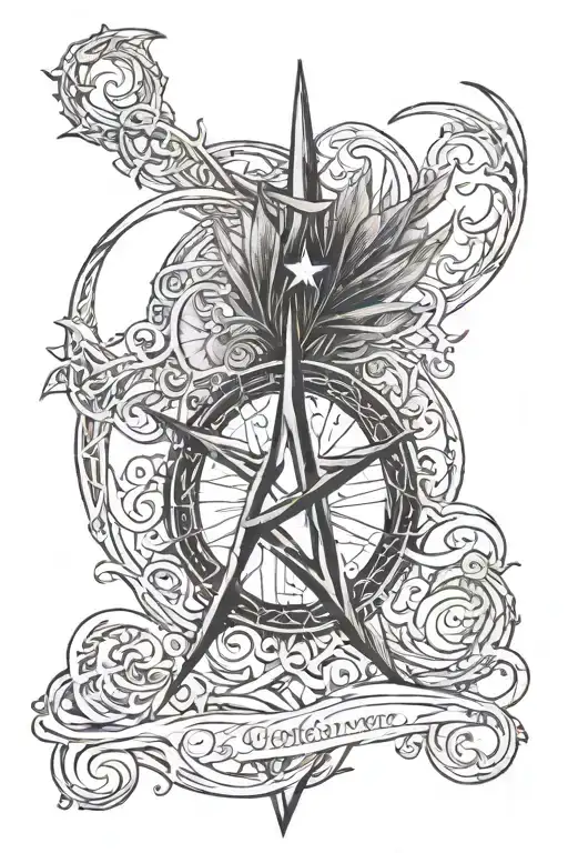 Tolkien Initial Symbol With Arwen's Star
