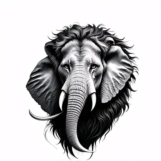 Elephant & Lions Head