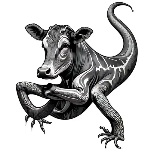Cow Milked By Lizard