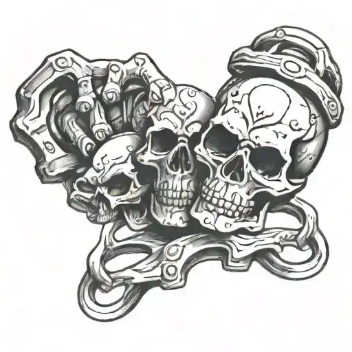 Brass Knuckle And Skull
