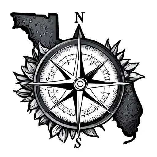 Compass California And Florida Shape