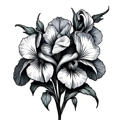 Violets Iris Flowers Strength Survivor