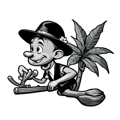 Hawaiian Style Jiminy Cricket From The Cartoon
