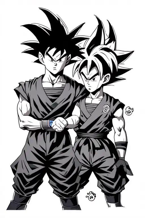 Goku And Gohan And Vegeta Together