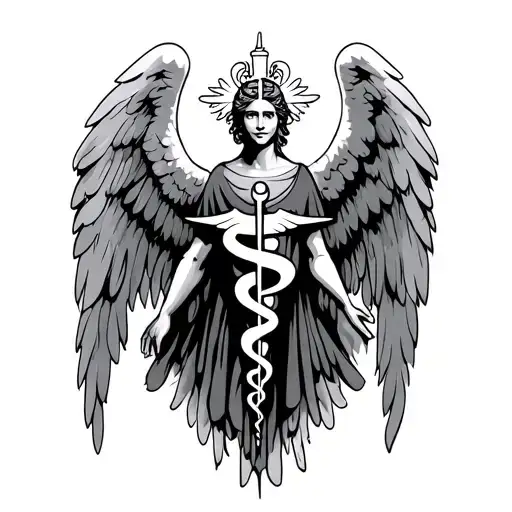 Guardian Angel With Medical Symbol