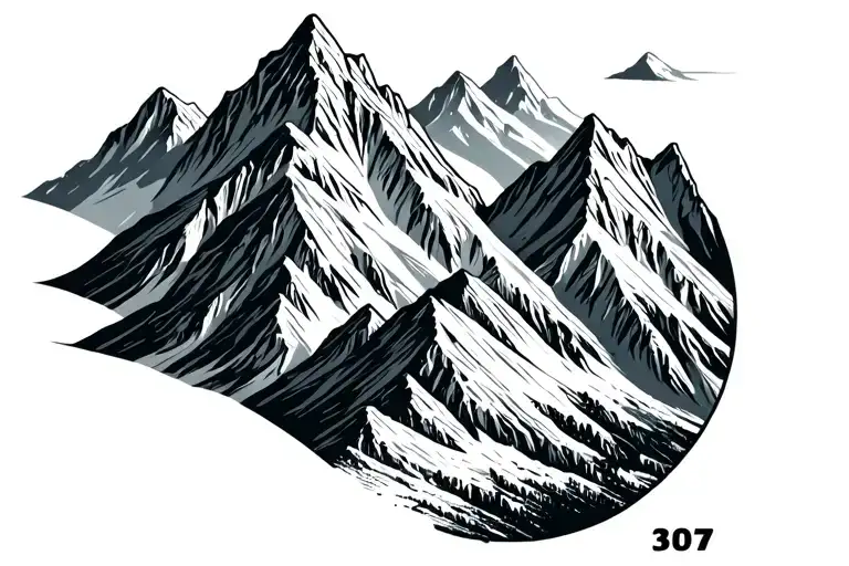 Mountain With 307 In It