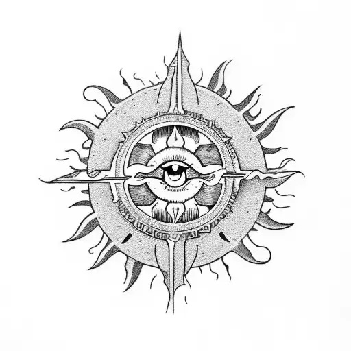 Sun Esoteric With Farci Letters