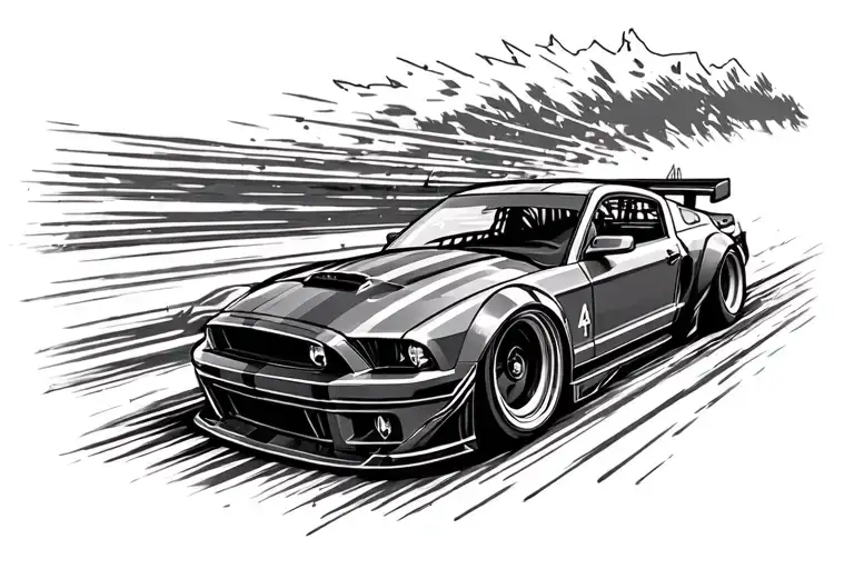 Stock Cars Driving Fast Car