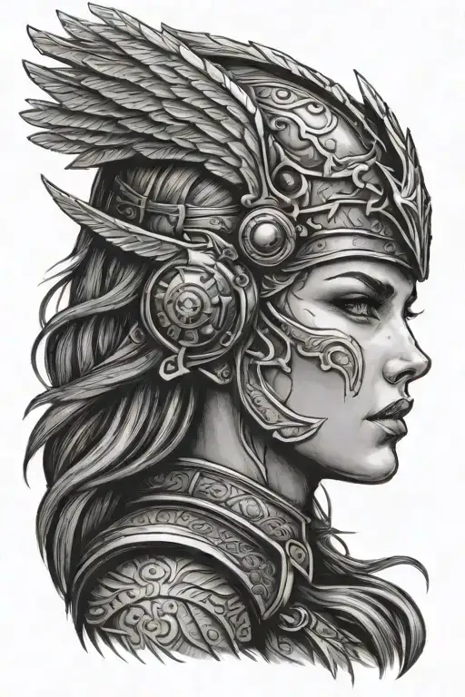 Valkyrie Woman Head