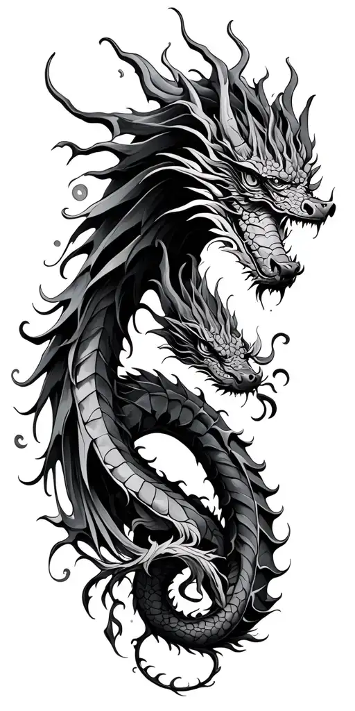 Dragon And Tree Of Life Intertwined