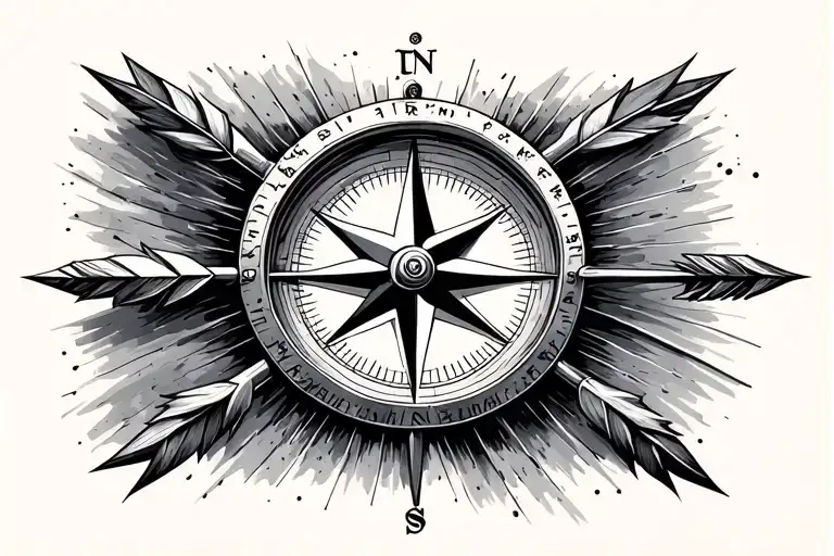 Compass Integrated Into Arrow