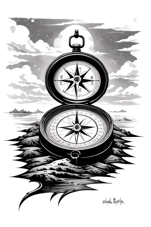 Compass Covered Landscape