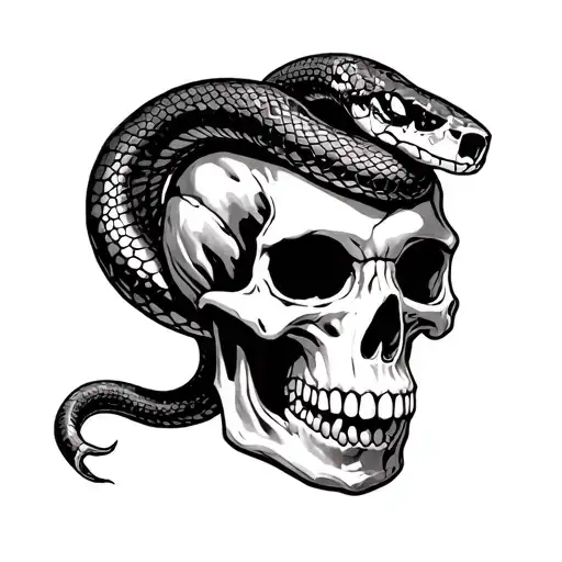 Skull And A Snake
