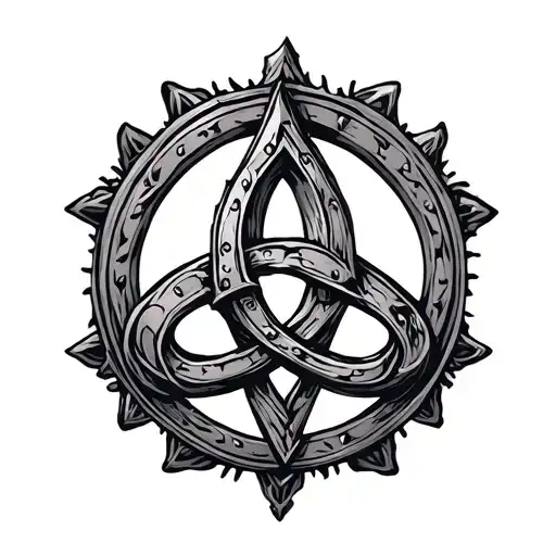 Steampunk Triskele Symbol Hand