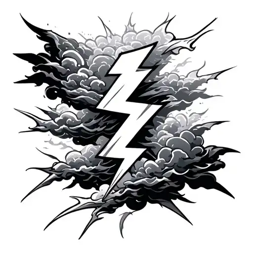 Thunder Bolt In Cloud