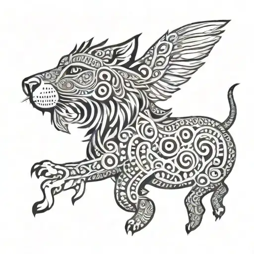 A Tirbal Animal Tattoo Half Arm Sleeve