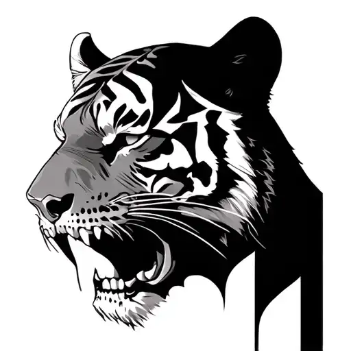 Half Skull Half Tiger