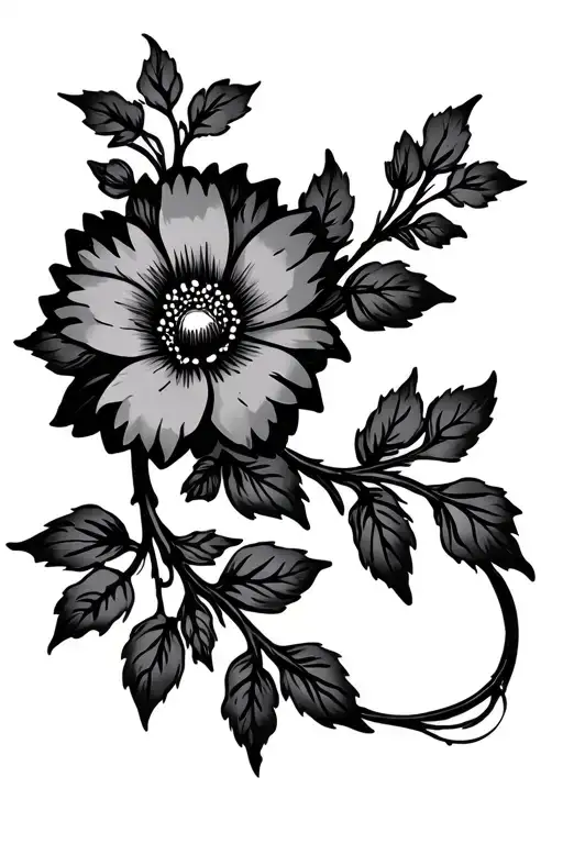 Small Flower Wrap Around Vine On Wrist