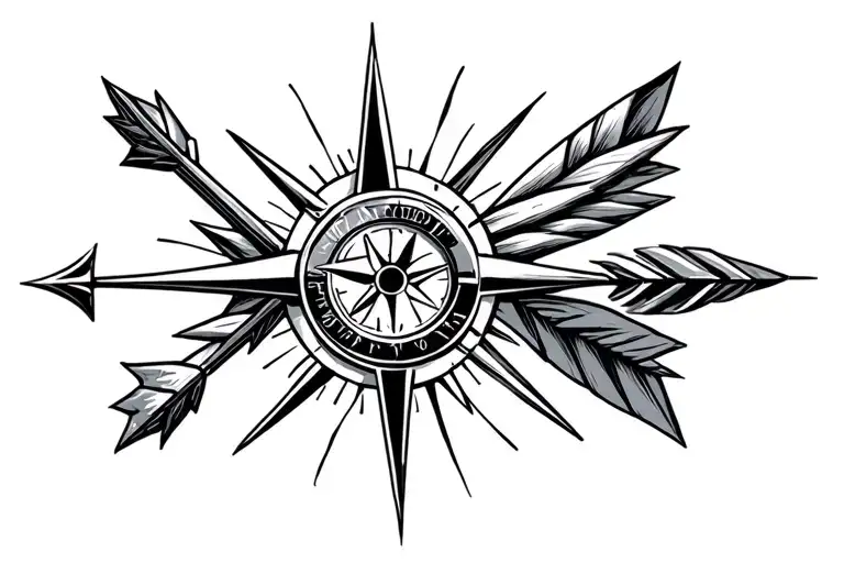 Jack Sparrow's Compass Integrated Into Arrow Piercing