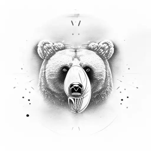 Bear With Butterfly In The Mouth