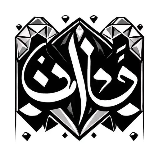 Name Diamond In Arabic Writing