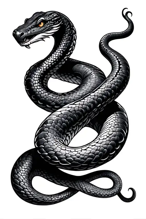 Neo Traditional Snake