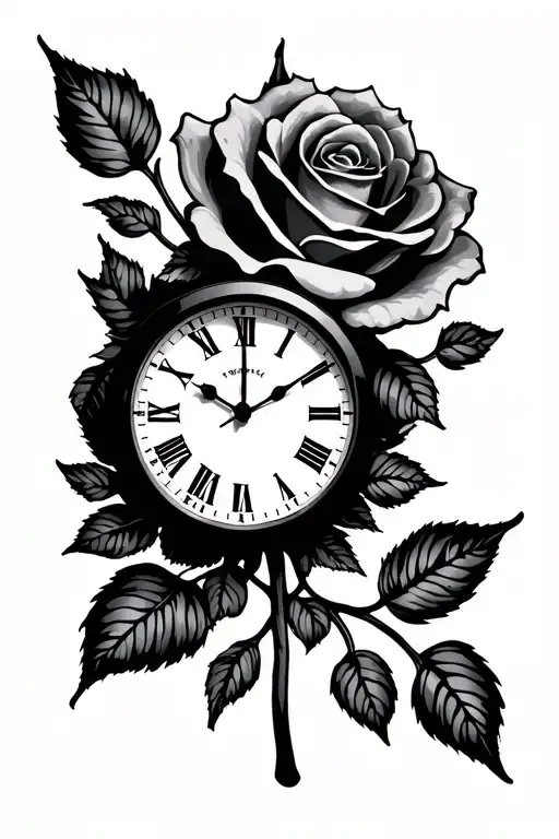 Clock Rose Foot Prints
