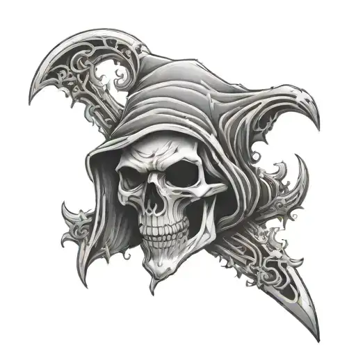 Grim Reaper Cemetary Skull