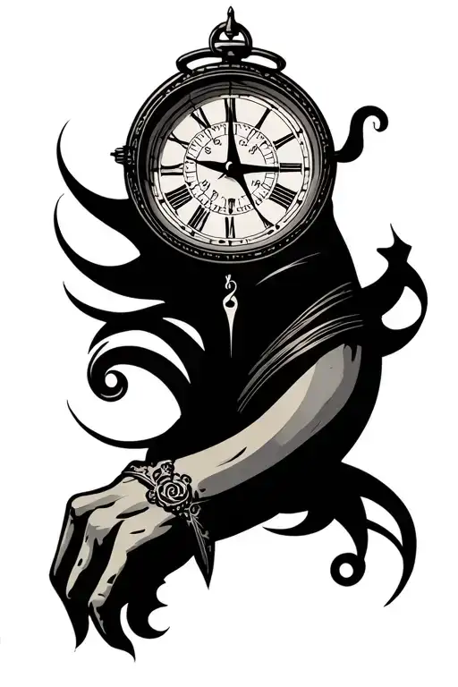 Clock Arm With A Compass