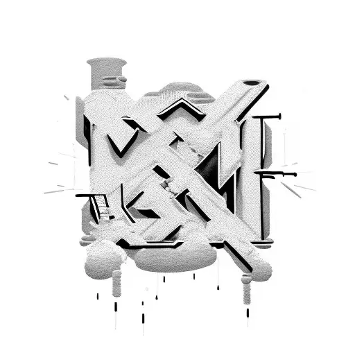 A Graffiti Tag Of The Word 'Vitek' Made From Corn Kernels