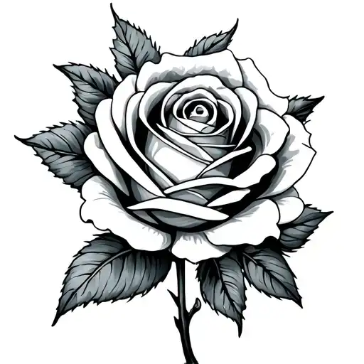 First Name Rose With Flowers