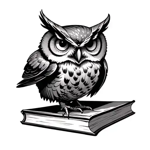 Book Owl Perched On Top
