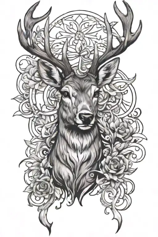 Deer Head Surrounded