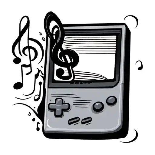 Gameboy Music Notes Treble Clef