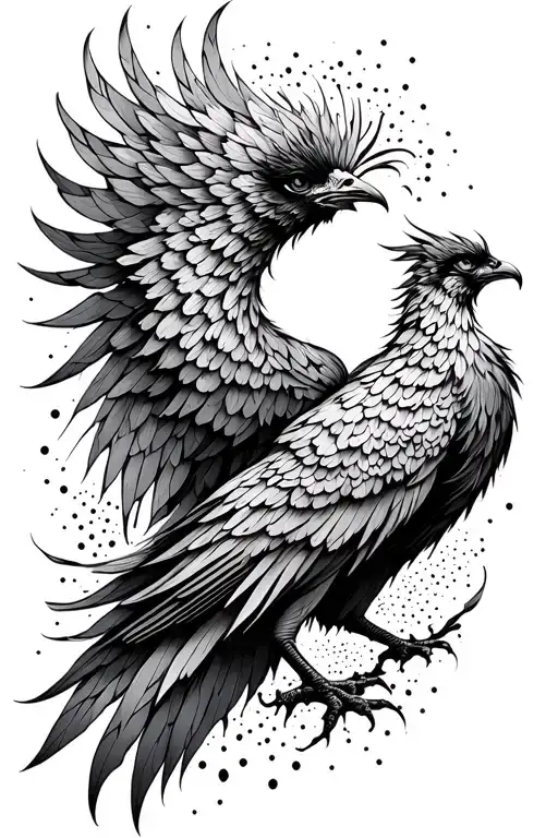 Phoenix Bird Dot To Dot Drawing