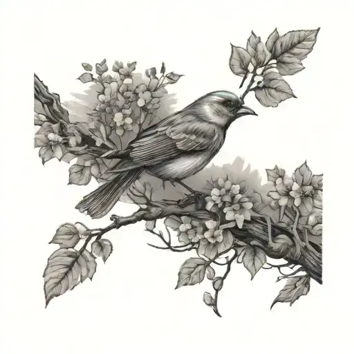 Tree Protecting A Bird