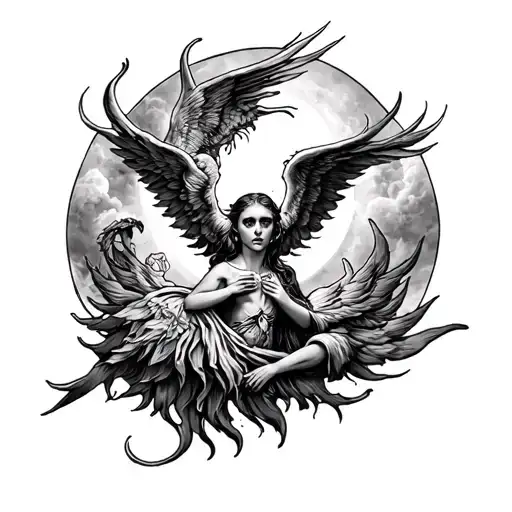 Hell And Heaven Tattoo Sleeve