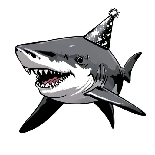 Shark With Party Hat