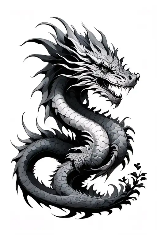 Dragon With Earthy Nature Elements