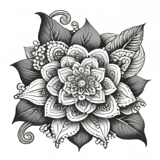 Mandala Flowers Snake