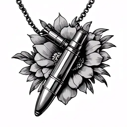 Delicate Necklace With Bullet Pendant
